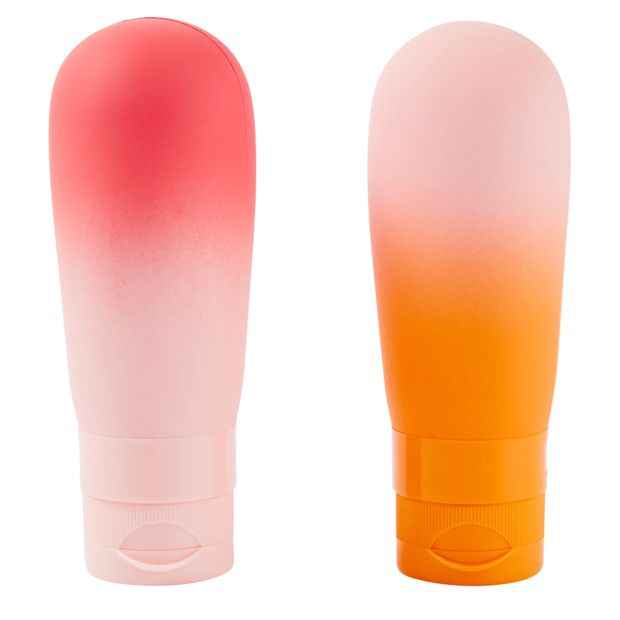 Silicone Travel Bottles - 2 Pack, 100ml