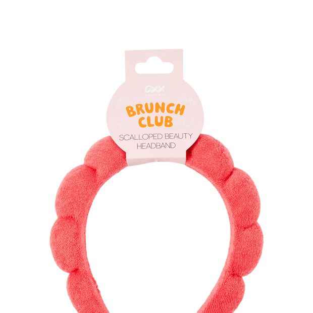 OXX Bodycare Brunch Club Scalloped Beauty Headband - Pink