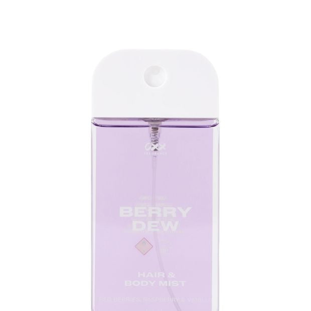 OXX Fragrance Berry Dew Hair and Body Mist 80ml - Red Berries, Raspberry and Vanilla Scented