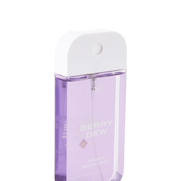 OXX Fragrance Berry Dew Hair and Body Mist 80ml - Red Berries, Raspberry and Vanilla Scented