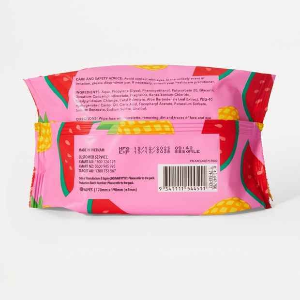 OXX Skincare 40 Pack Biodegradable Facial Wipes - Tropical and Aloe Vera