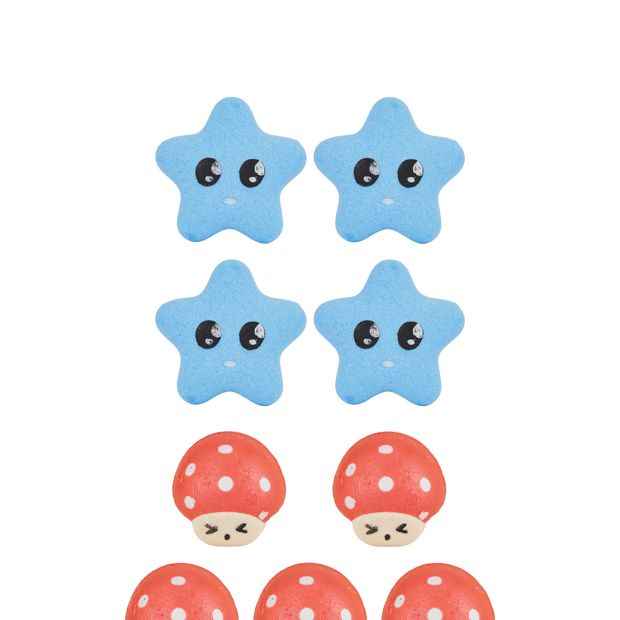 OXX Bodycare 9 Piece Multi Bath Fizzer - Bubble Gum Scented