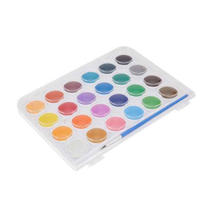 25 Watercolour Paint Palette with Brush