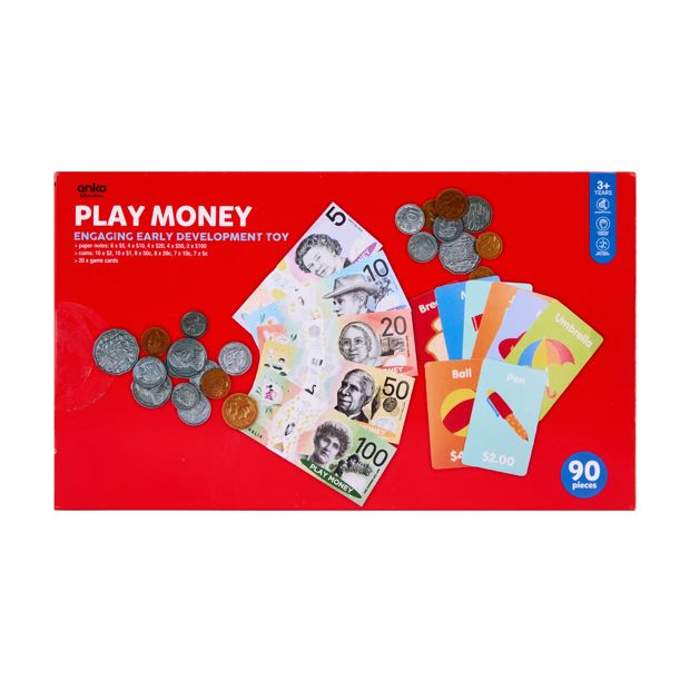 Anko 90 Piece Play Money: Engaging Early Development Toy