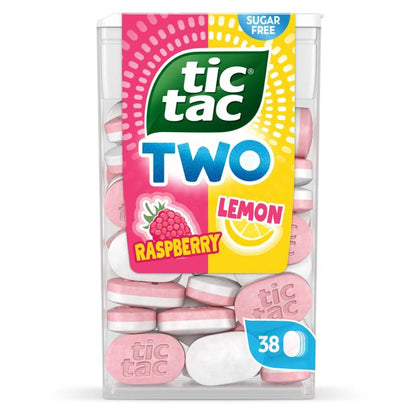 Tic Tac Two 38 Pack Raspberry & Lemon Sugar Free Mints 38.5g