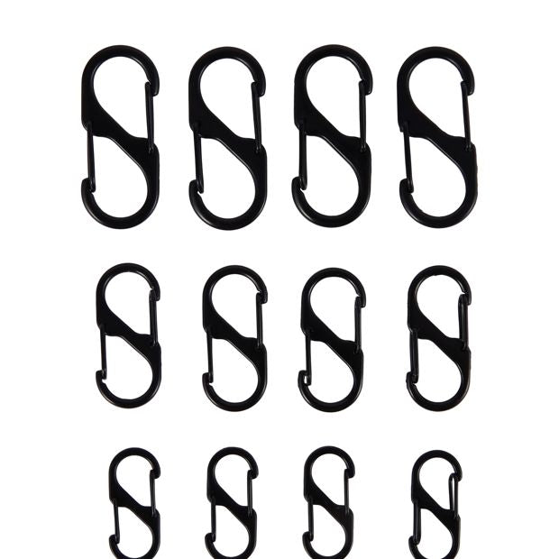 Anko 12 Pack S-Shaped Carabiner Clips