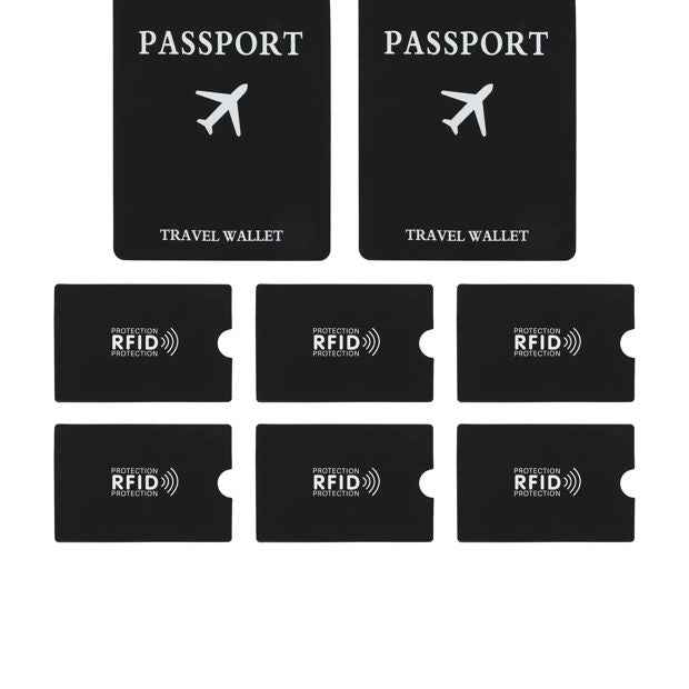 Anko 8 Pack RFID Security Card and Passport Sleeves