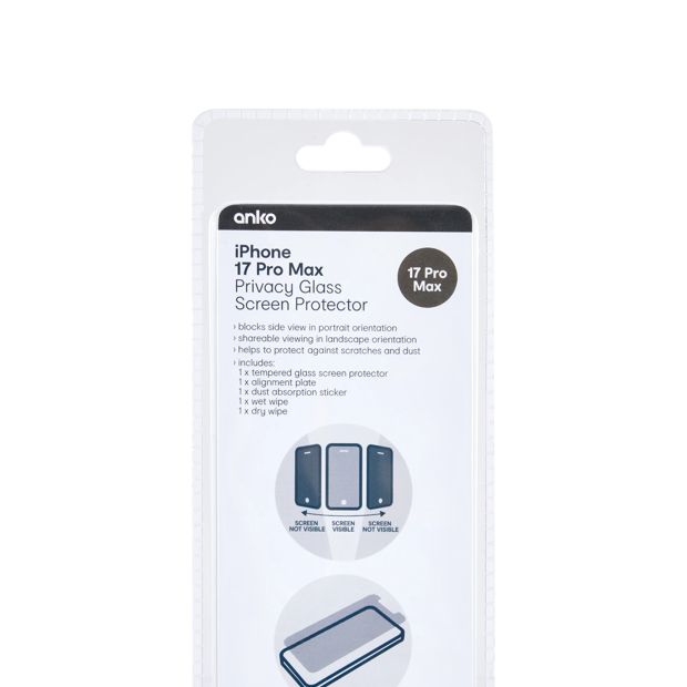 iPhone 17 Pro Max Privacy Screen Protector - Anko