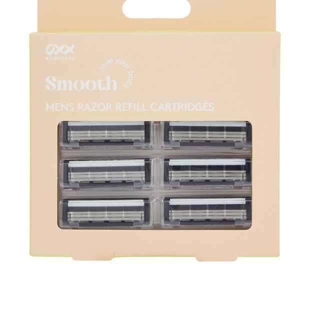 OXX Bodycare 6 Pack Smooth Mens Razor Refill Cartridges