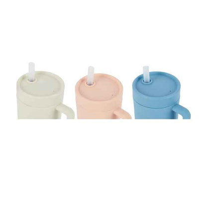 Silicone Sippy Cup with Straw - Assorted Colours