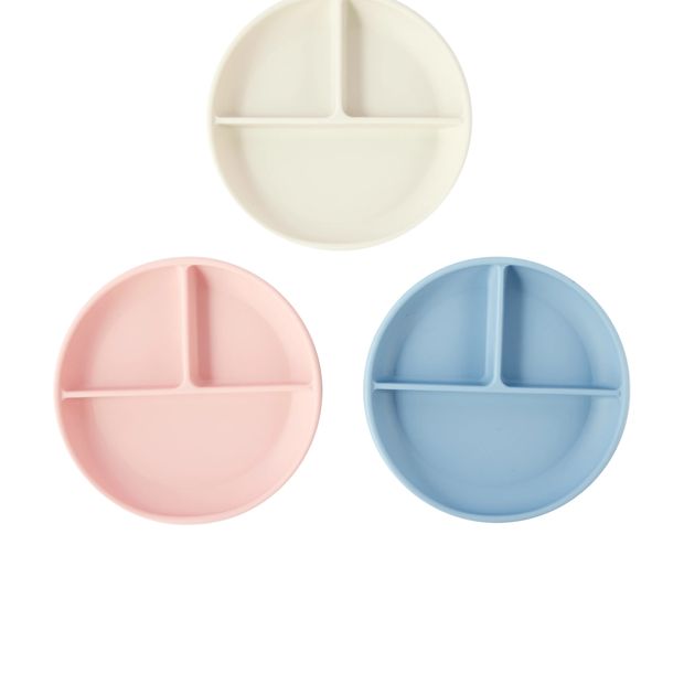 Anko Silicone Suction Divided Plate - Assorted