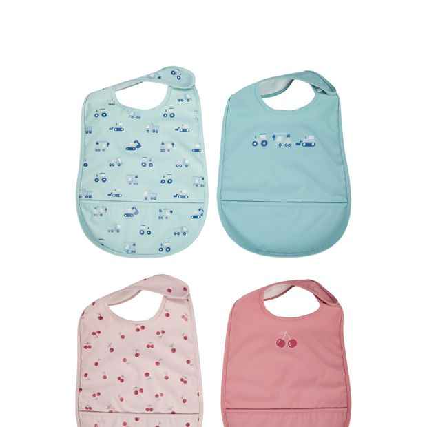 2 Pack Baby Food Catching Bibs - Assorted