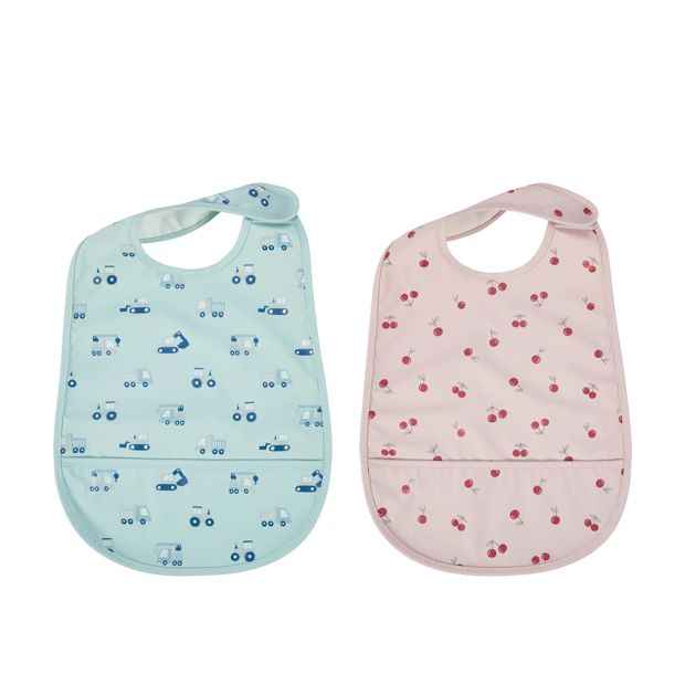 2 Pack Baby Food Catching Bibs - Assorted