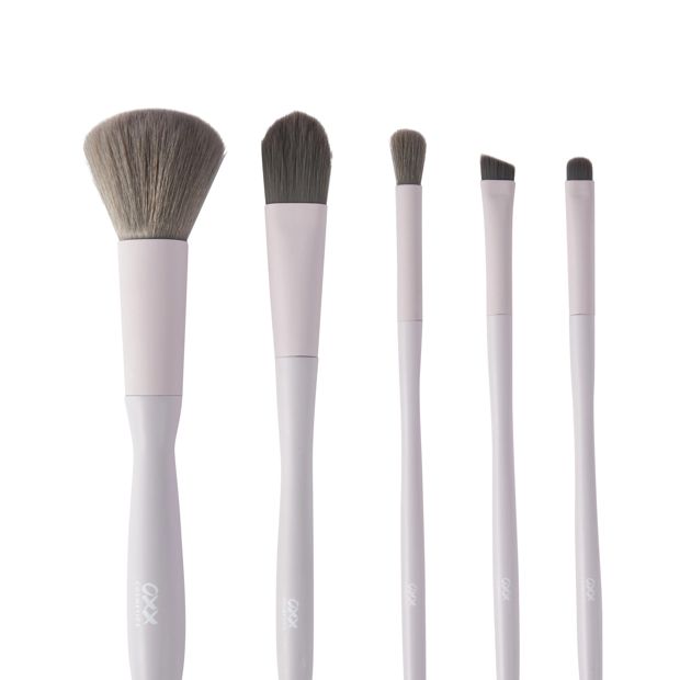 OXX Cosmetics 5 Piece Bamboo Charcoal Infused Brushes - Purple