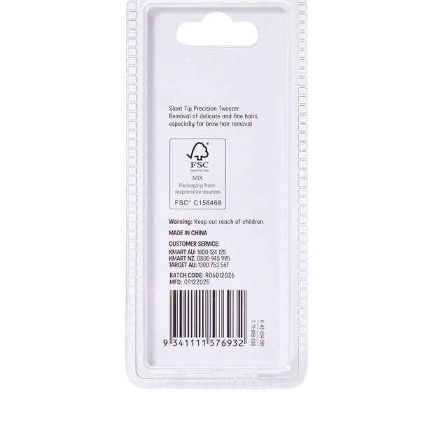 OXX Cosmetics Non-Slip Slant Tip Precision Tweezer