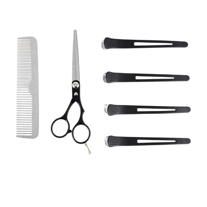 OXX Cosmetics 6 Pack Hairdressing Scissor - Comb & Clip Set
