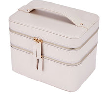 OXX Cosmetics Double Tier Hard Makeup Organiser Case - Beige