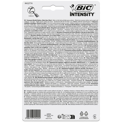 5 Pack BIC Intensity Permanent Metallic Markers