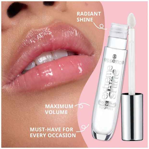 EssenceÂ Extreme Shine Volume Lip Gloss - Crystal Clear 01