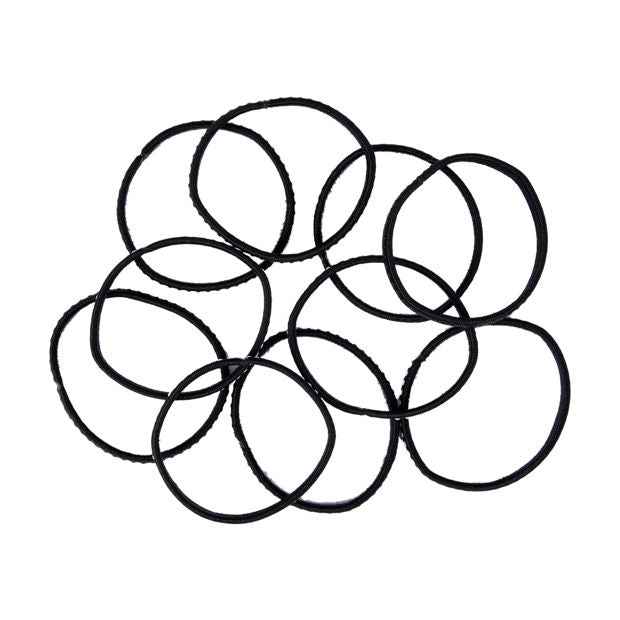 OXX Haircare 10 Piece Non-Slip Hair Elastics - Black and White
