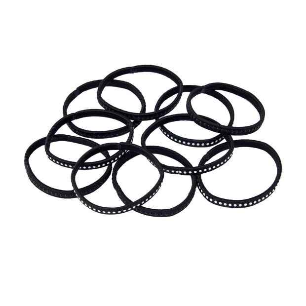 OXX Haircare 10 Piece Non-Slip Hair Elastics - Black and White