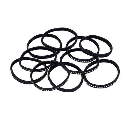 OXX Haircare 10 Piece Non-Slip Hair Elastics - Black and White