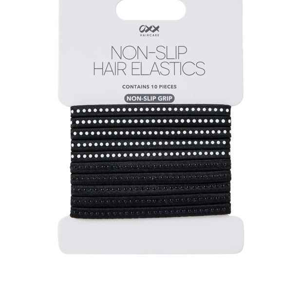 OXX Haircare 10 Piece Non-Slip Hair Elastics - Black and White