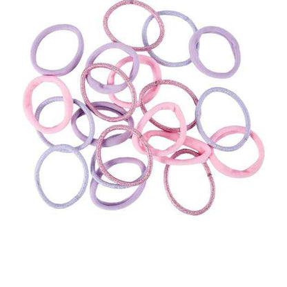 OXX Haircare 20 Piece Hair Elastics - Pink and Lilac