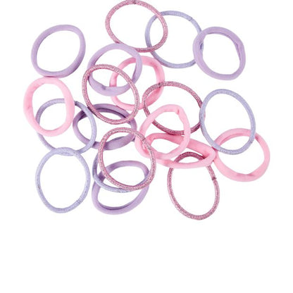 OXX Haircare 20 Piece Hair Elastics - Pink and Lilac