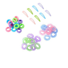 OXX Haircare 40 Piece Hair Elastics and Clips Pack