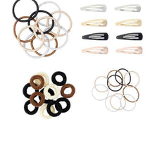 OXX Haircare 40 Piece Hair Elastics and Clips Pack