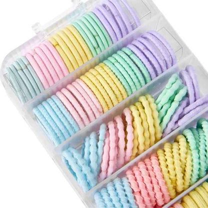OXX Haircare 125 Piece Hair Elastics with Container