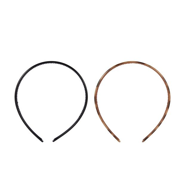 OXX Haircare 2 Piece Non-Slip Headband - Black and Brown