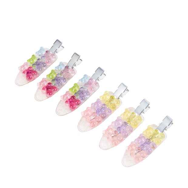 OXX Haircare 6 Pack No Crease Styling Clips - Gummy Bear