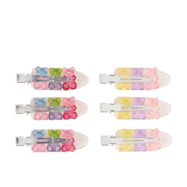 OXX Haircare 6 Pack No Crease Styling Clips - Gummy Bear