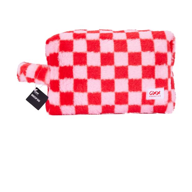 OXX Cosmetics Makeup Bag, Pink and Red