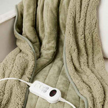 Electric Sherpa Throw Blanket - Green