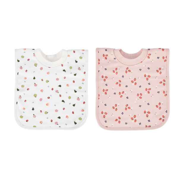 2 Pack Fruit Print Popover Bibs