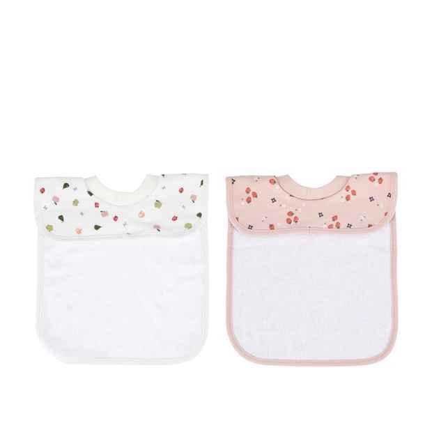 2 Pack Fruit Print Popover Bibs