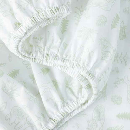Anko 2 Pack 225 Thread Count Organic Cotton Fitted Cot Sheets - Woodlands