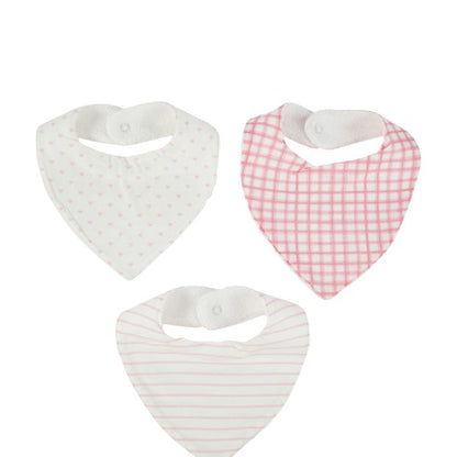 Anko 3 Pack Bandana Bibs - Hearts