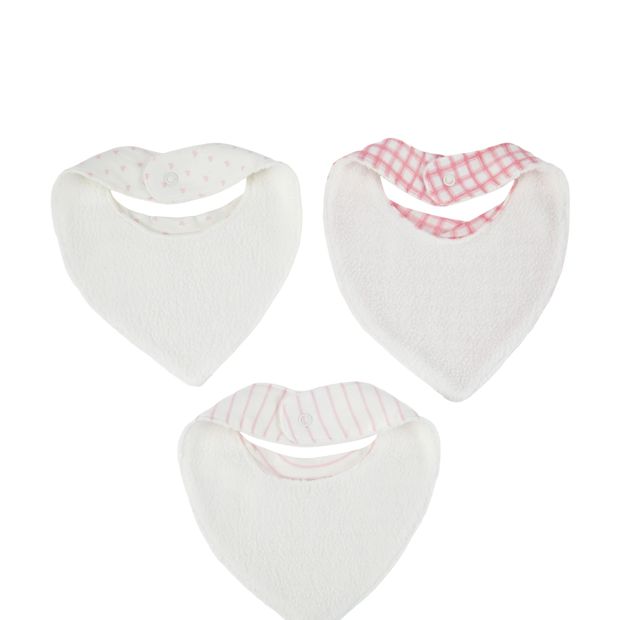 Anko 3 Pack Bandana Bibs - Hearts