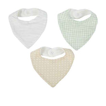 3 Pack Cotton Bandana Bibs - Cross Pattern