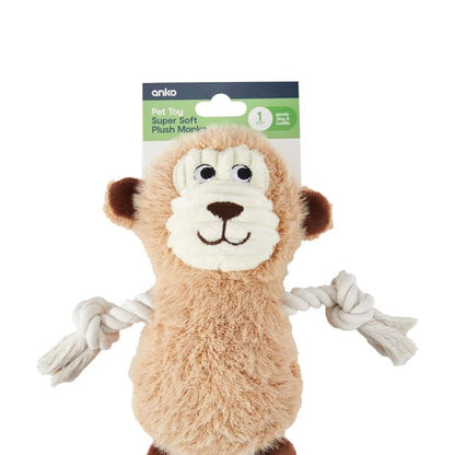 Anko Pet Toy Super Soft Plush- Monkey