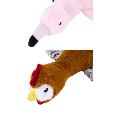 Pet Plush Toy - Chicken or Flamingo Design, Assorted