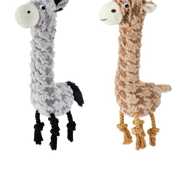 Anko Pet Toy Long Neck Squeaker Plush- Assorted