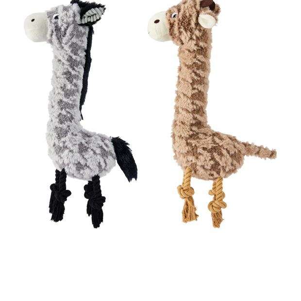 Anko Pet Toy Long Neck Squeaker Plush- Assorted