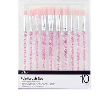 Anko 10 Pack Paintbrush Set