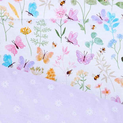 Anko Reversible Cotton Cover Cot Comforter Set - Butterfly