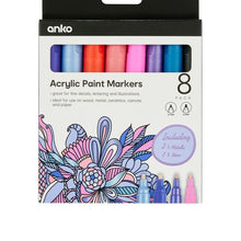 Anko 8 Pack Acrylic Paint Markers - Purple